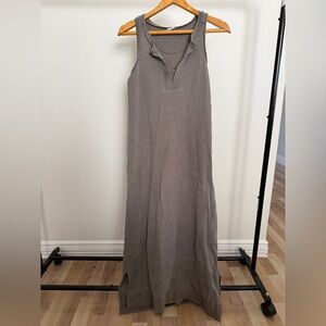 Sleeveless Gray Maxi Dress